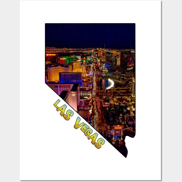 Nevada State Outline (Las Vegas) Wall Art by gorff
